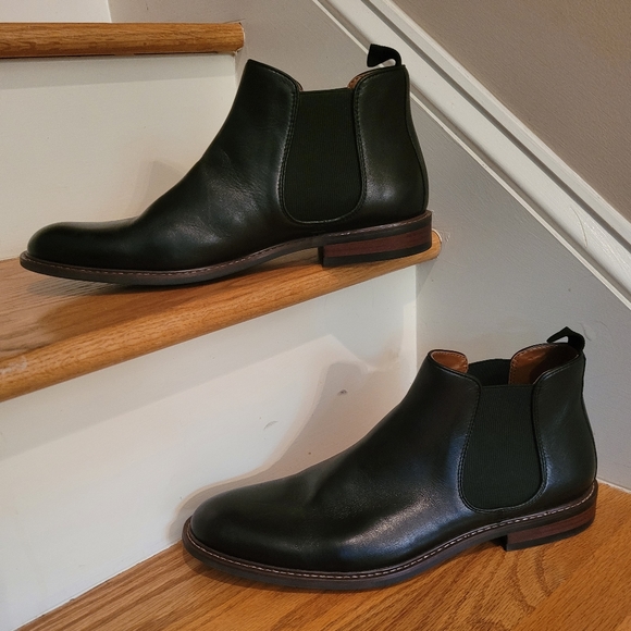 NEW Nordstrom Black Leather Ankle Boot